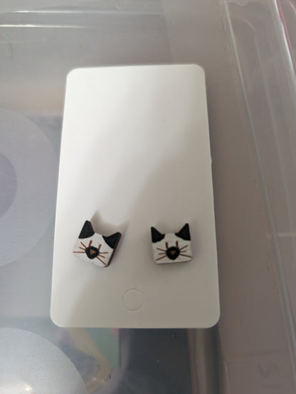 Square MuCat Earrings