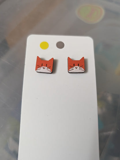 Square MuCat Earrings