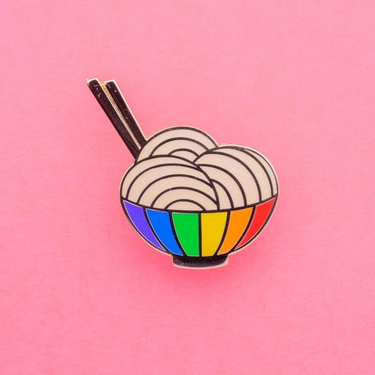 Rainbow Noodles Enamel Pin - MUKA