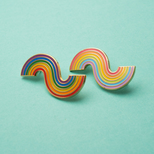 Rainbow Wave Enamel Pin - MUKA