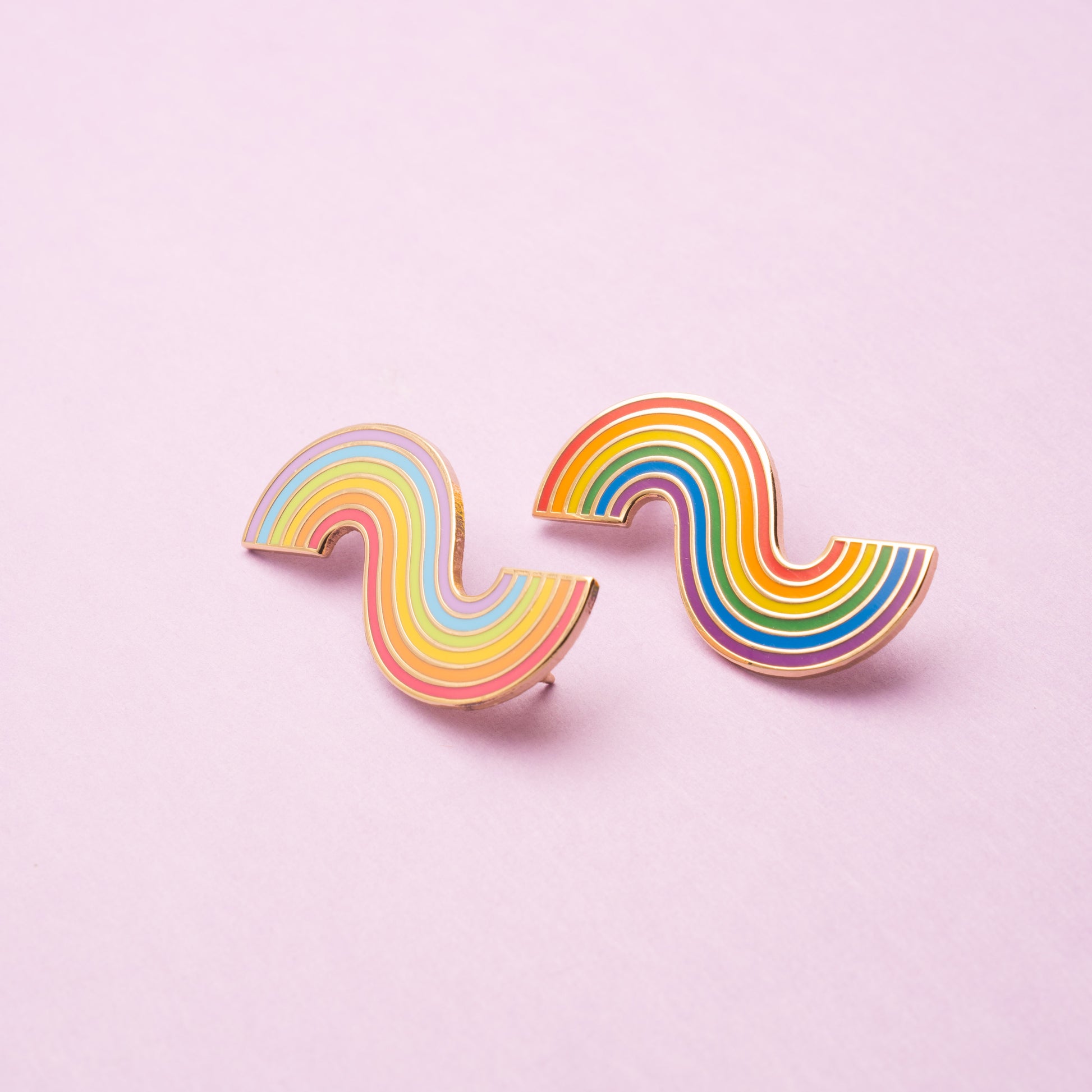 Rainbow Wave Enamel Pin - MUKA