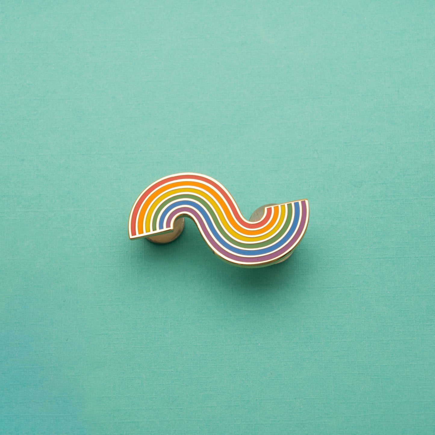 Rainbow Wave Enamel Pin - MUKA