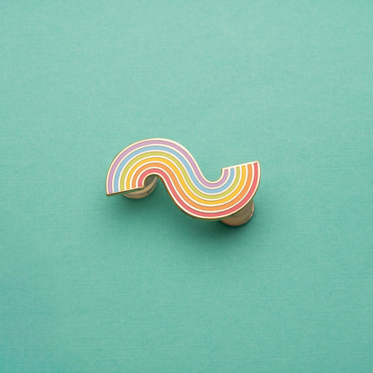 Rainbow Wave Enamel Pin - MUKA