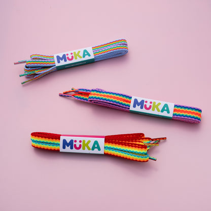 Shoelaces Rainbow Zigzag - MUKA