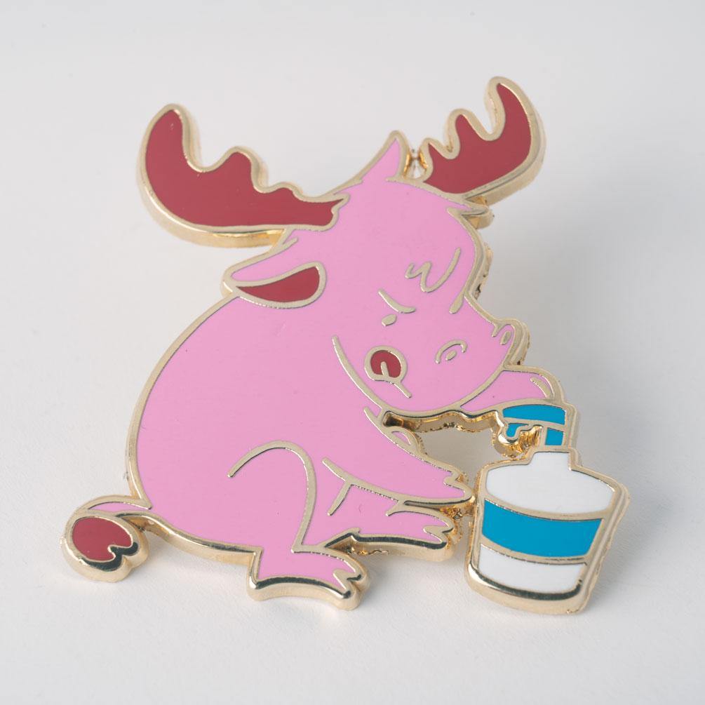 Cute Moose Pin - MUKA