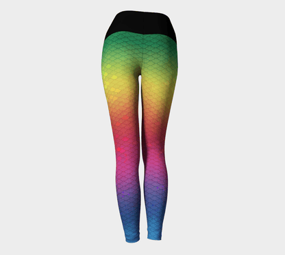 Rainbow Mermaid Leggings Comfortable Ecofriendly - Apparel Leggings Pants  Tights- MUKA