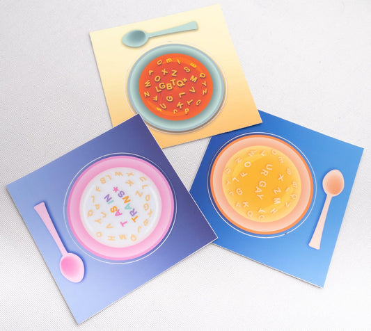 Queer Alphabet Soup Stickers - MUKA