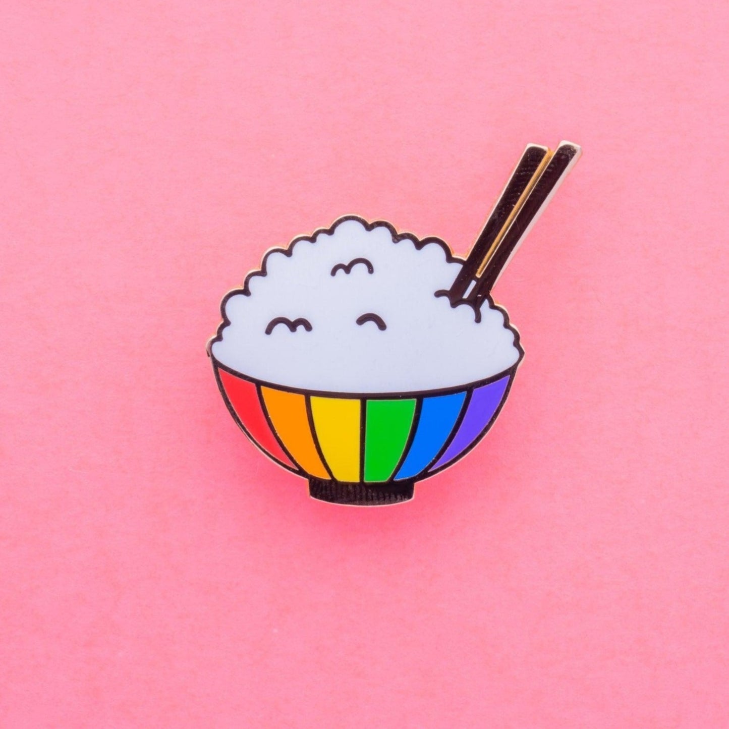 Rainbow Rice Enamel Pin - MUKA