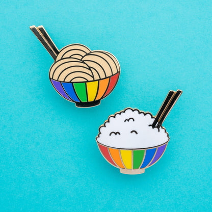 Rainbow Rice Enamel Pin - MUKA