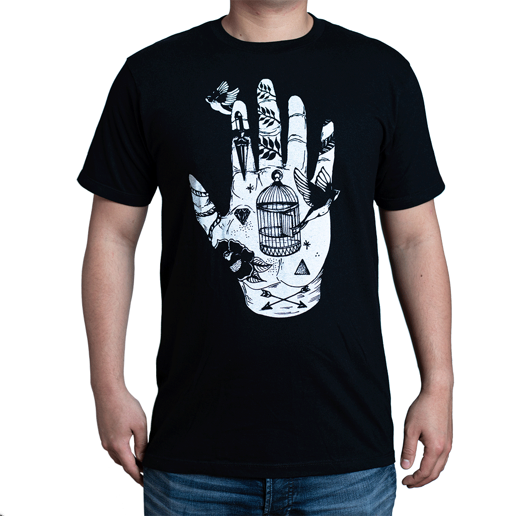 Tattoo Hand Monochrome T-Shirt - MUKA